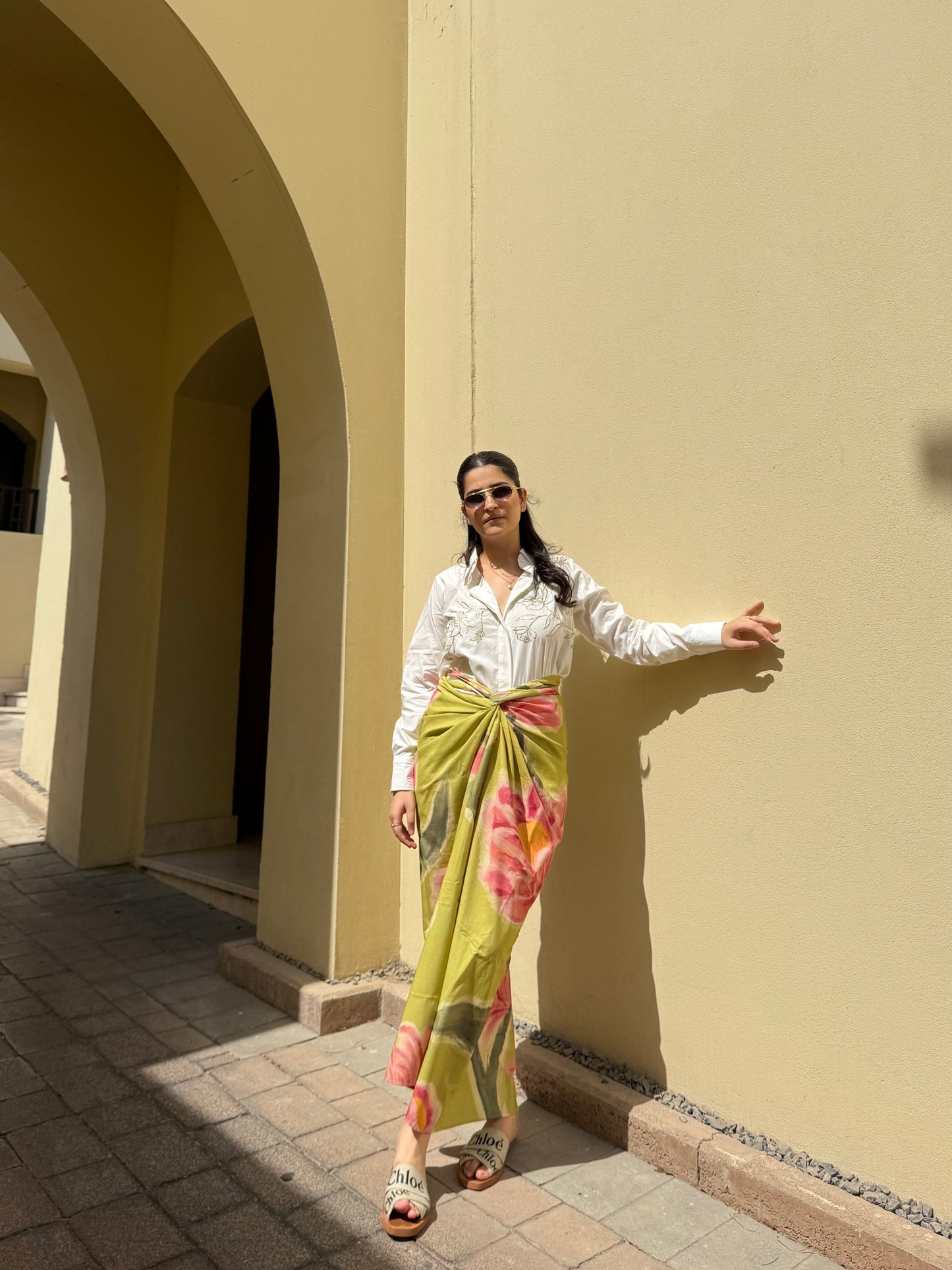 Nadia Set in Tuscan Olive Print