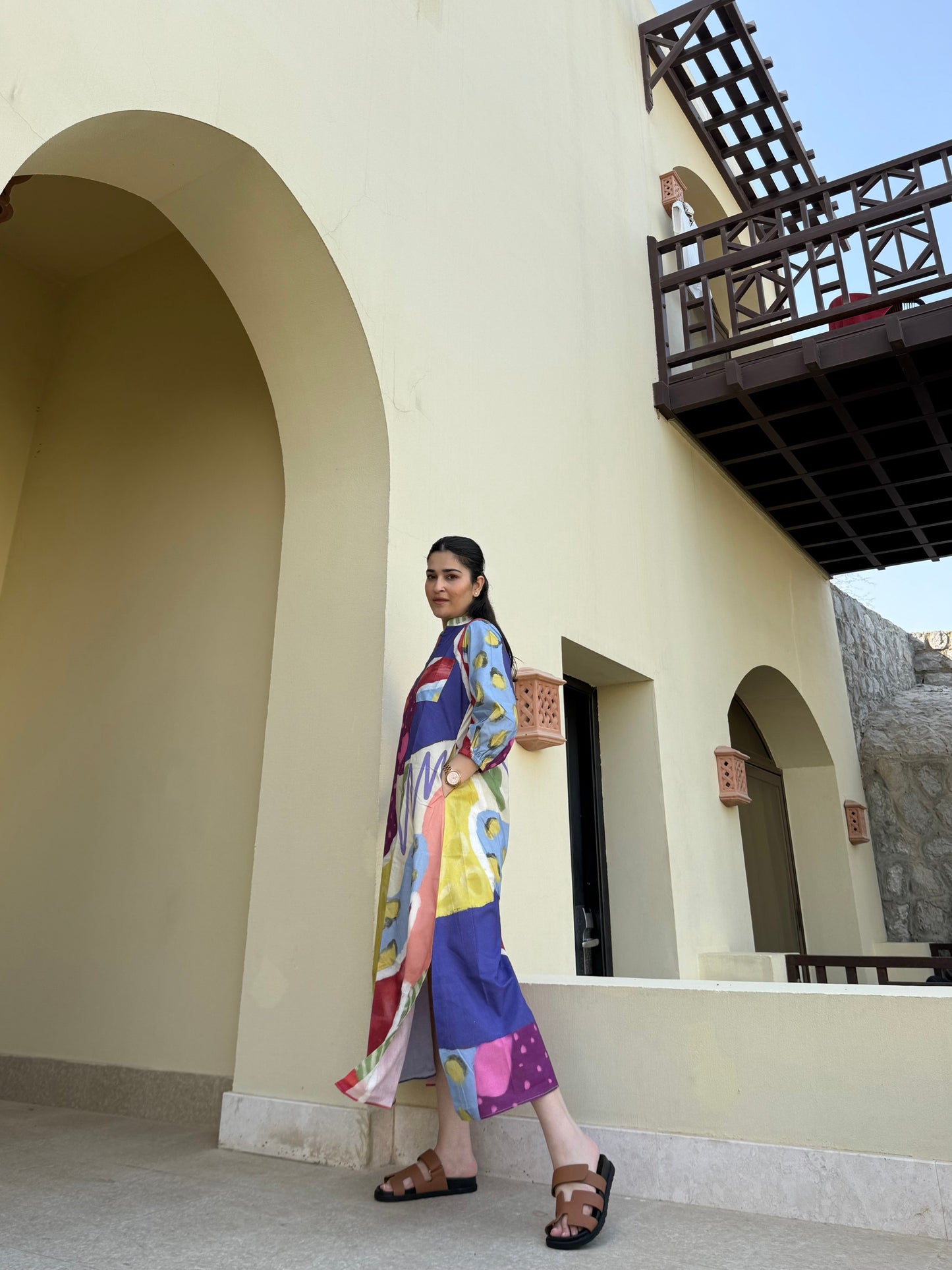 Dora Dress in Florentine Mosaic Print