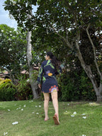 Mira Dress in Sorrento Bloom Print (Endless Blue)