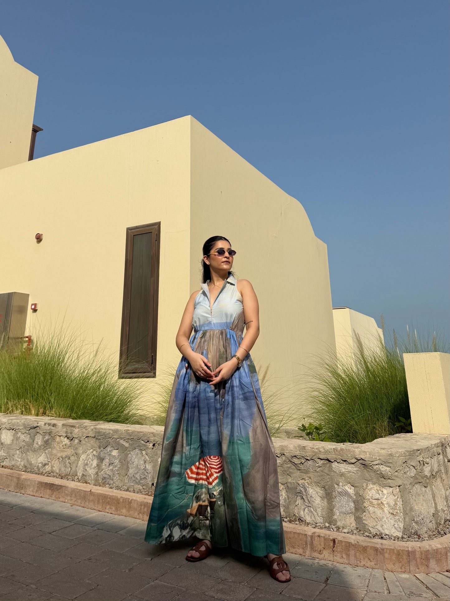 Ischia Dress in Capri Coast Print