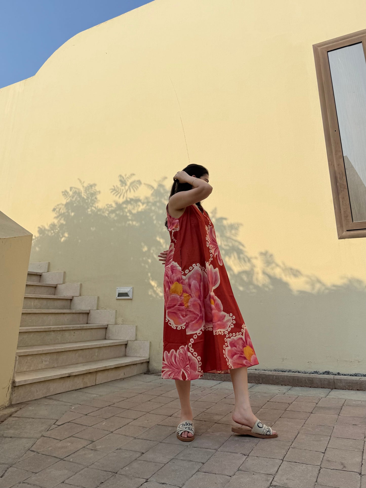 Hibiscus Dress in Bubbly Spritz Print