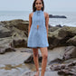 Ava Backless Top - Blue
