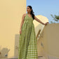 Solea Dress in Pistachio Plaid Print
