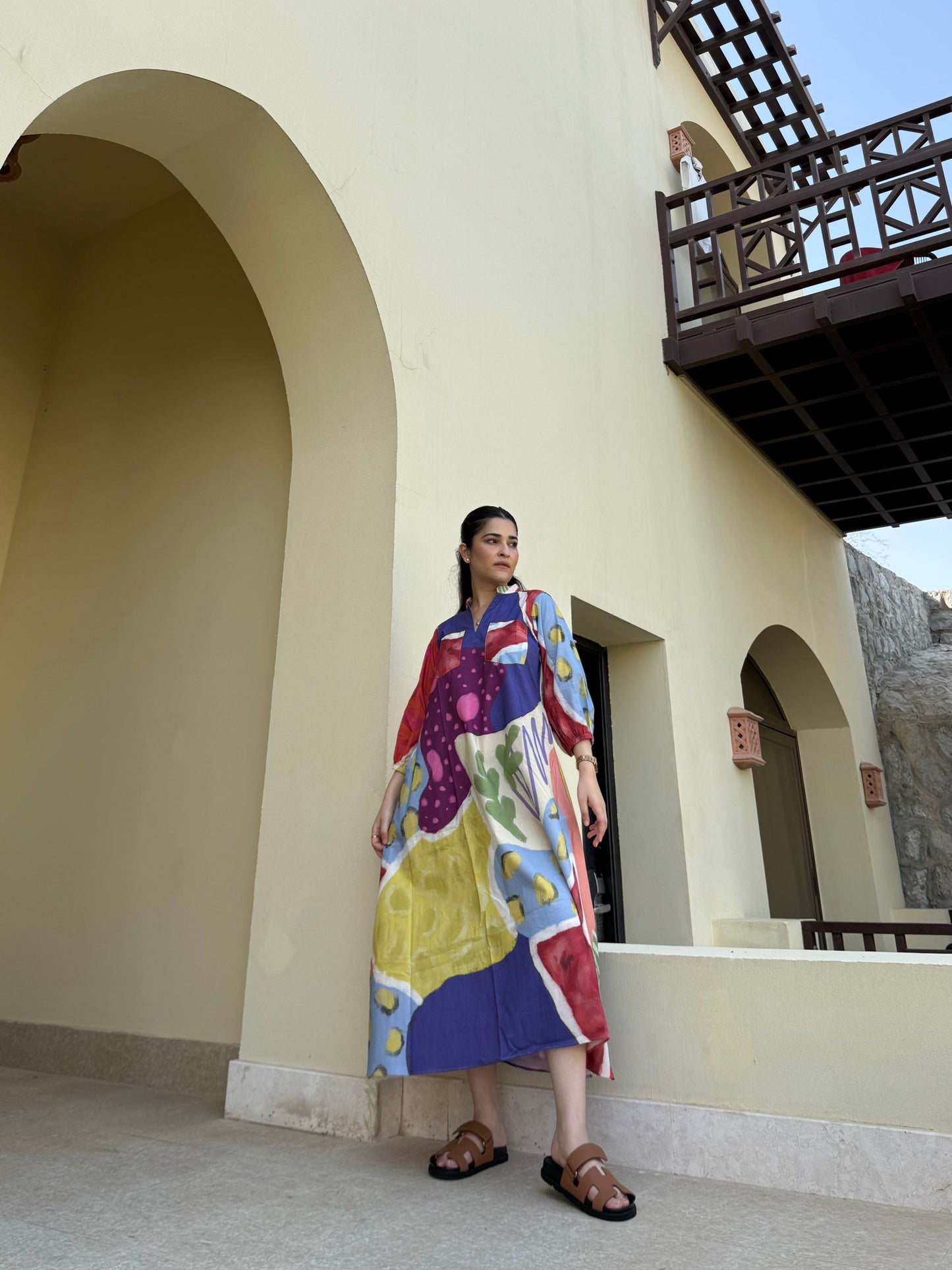 Dora Dress in Florentine Mosaic Print