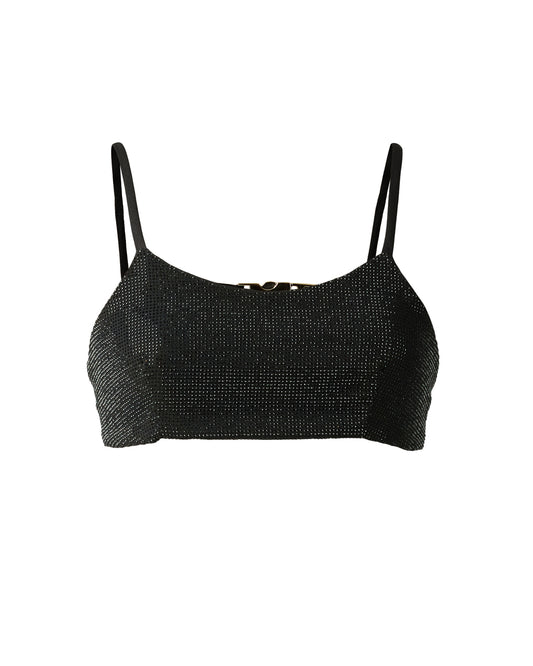 Black Rhinestones Bralette