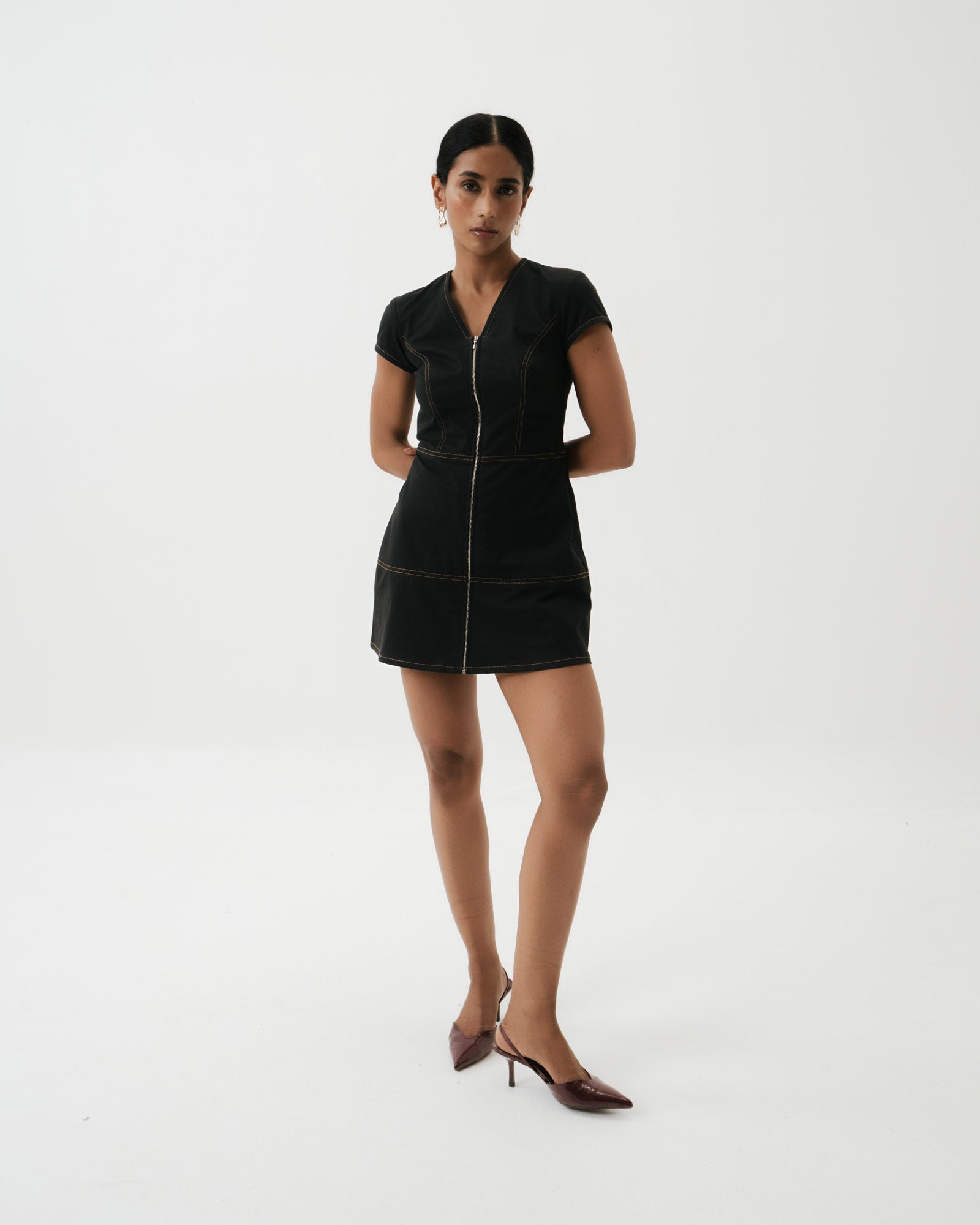 PANELED MINI DRESS