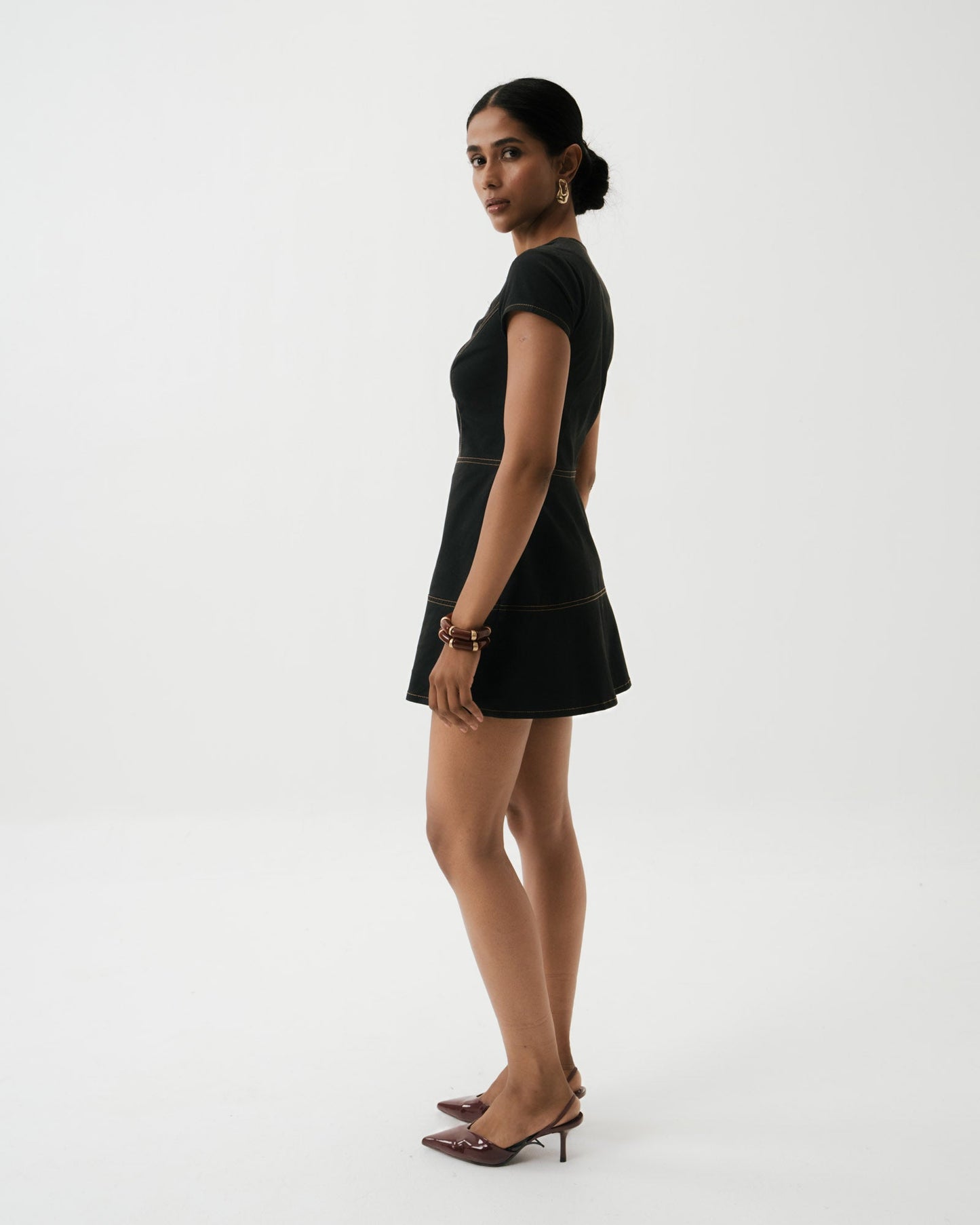PANELED MINI DRESS
