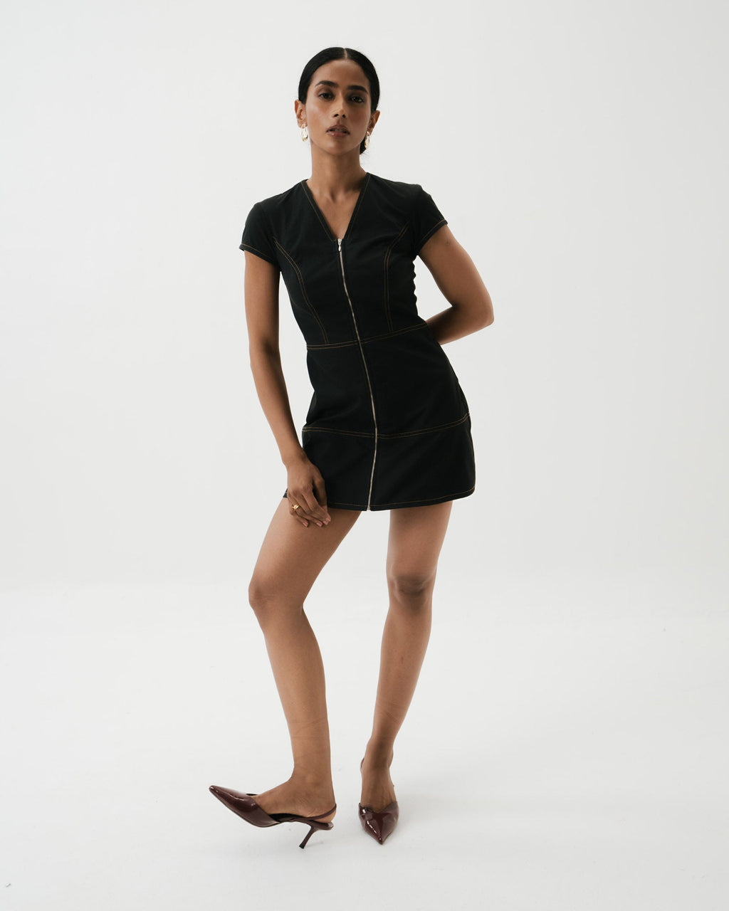 PANELED MINI DRESS