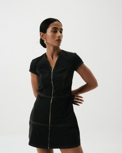 PANELED MINI DRESS