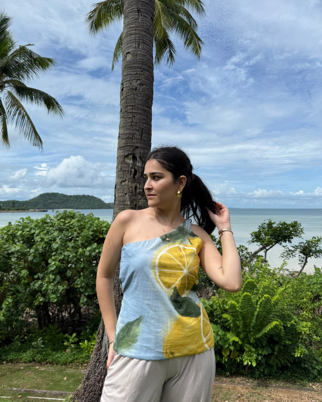 Aria Top in Limoncello Print