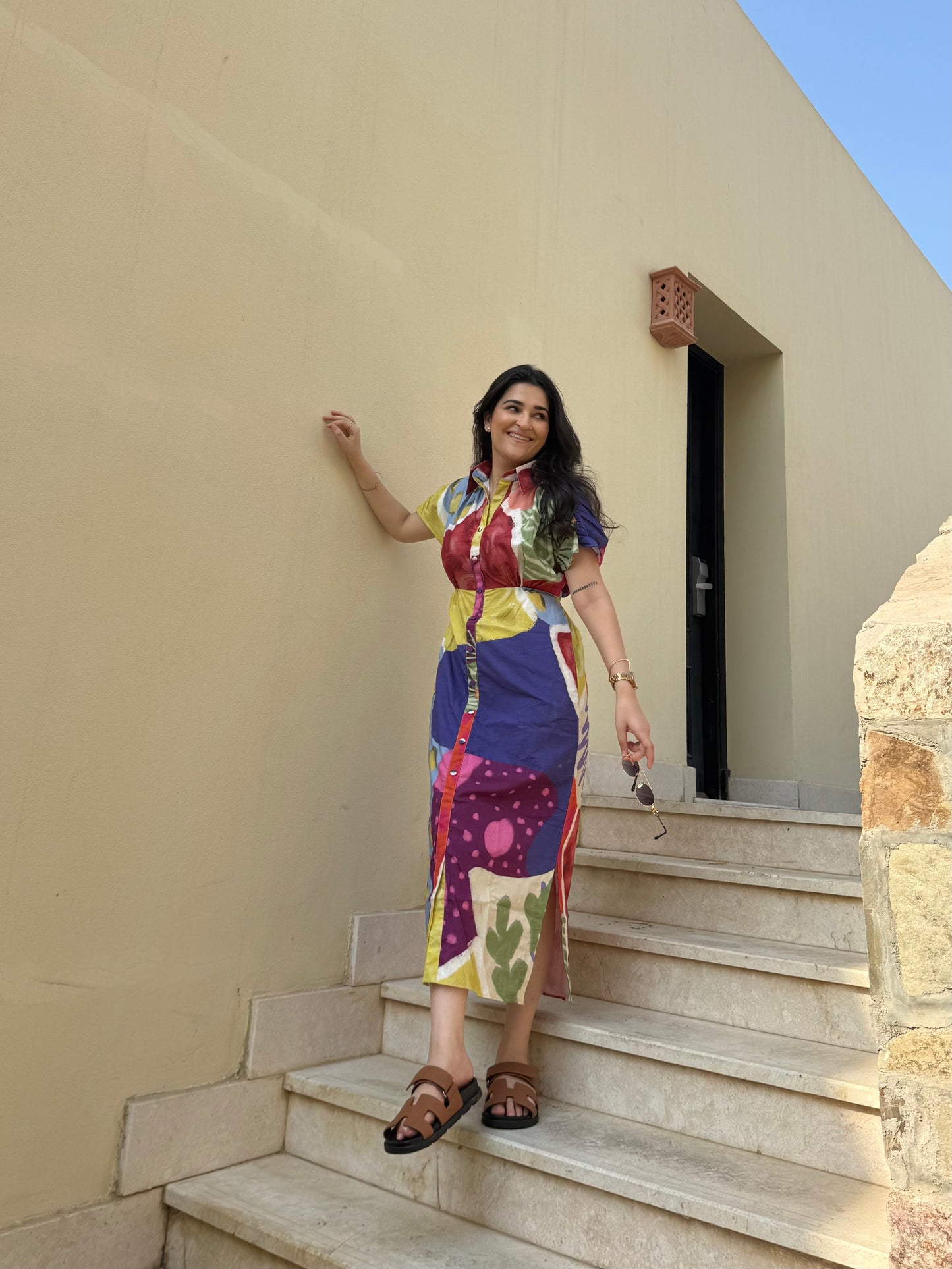 Alessia Dress in Florentine Mosaic Print