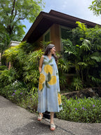 Hibiscus Dress in Limoncello Print