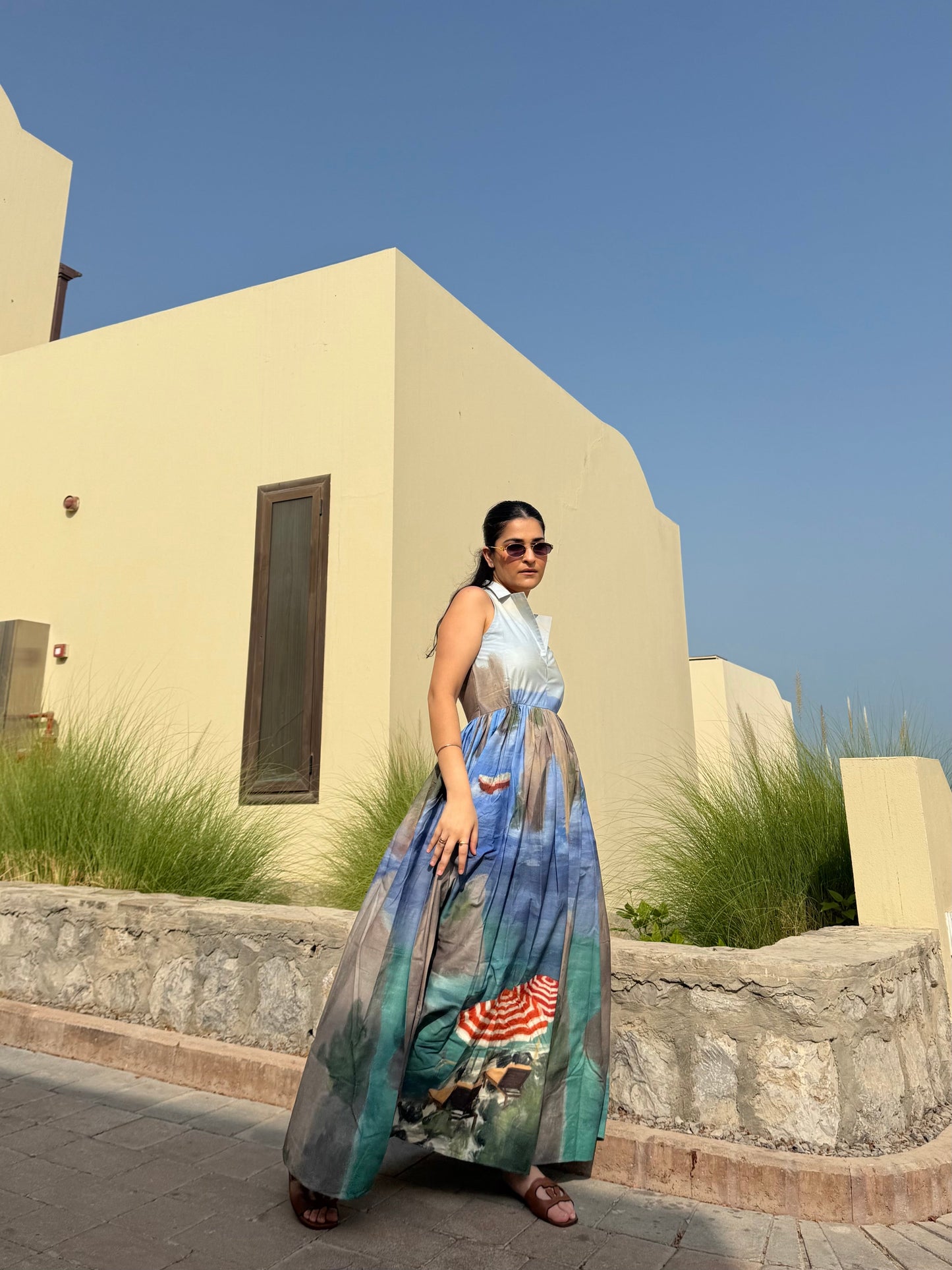 Ischia Dress in Capri Coast Print