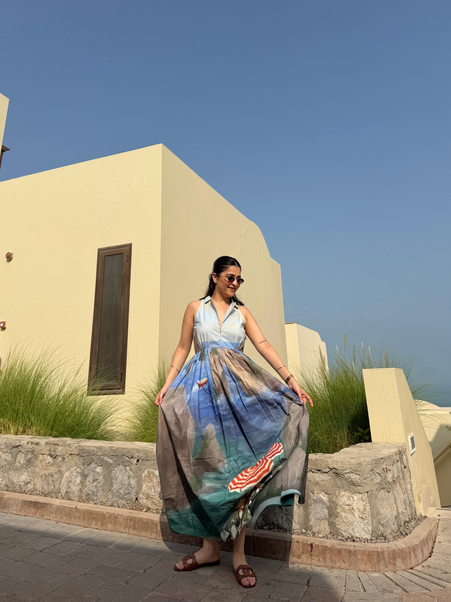 Ischia Dress in Capri Coast Print