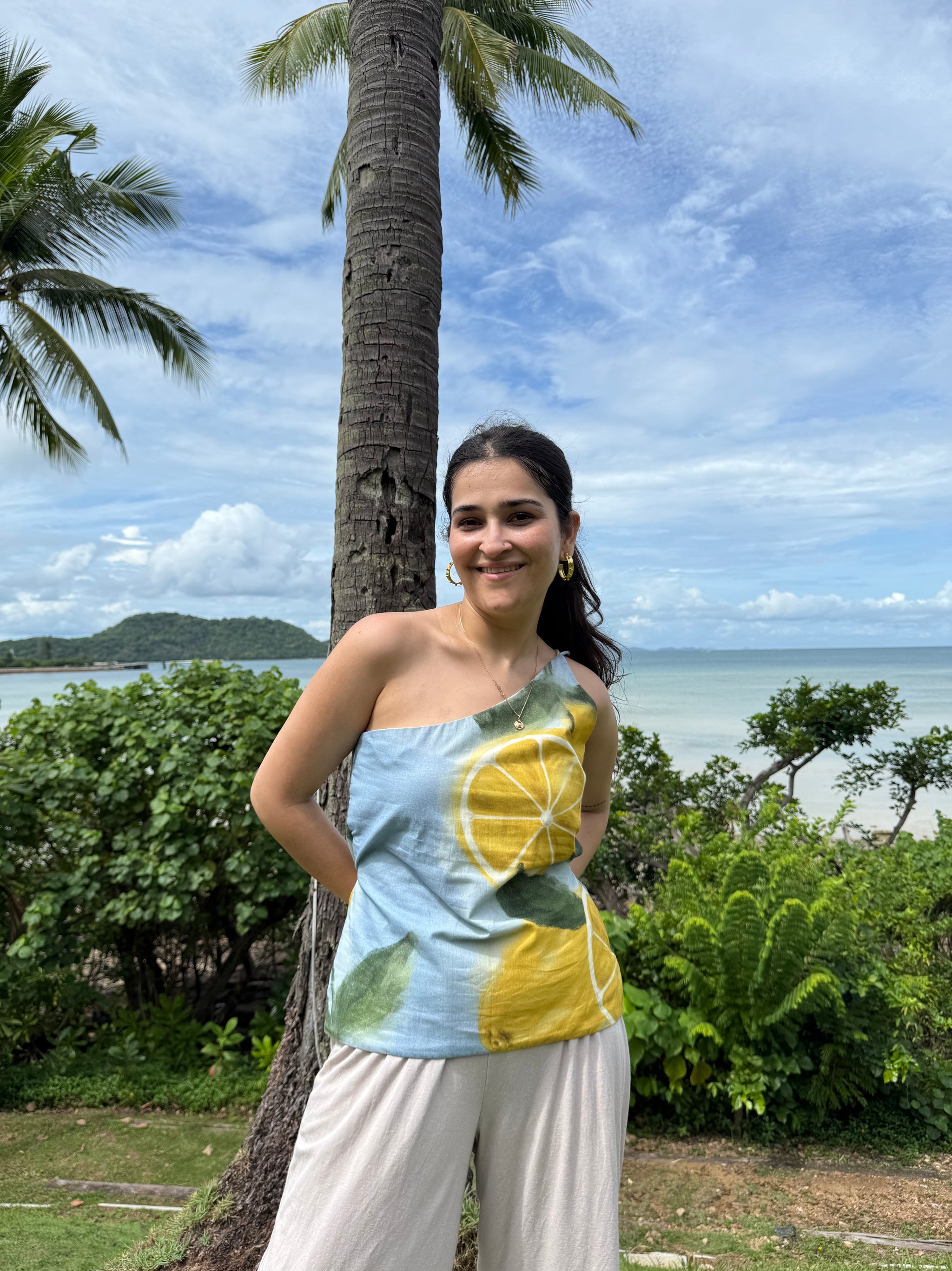 Aria Top in Limoncello Print