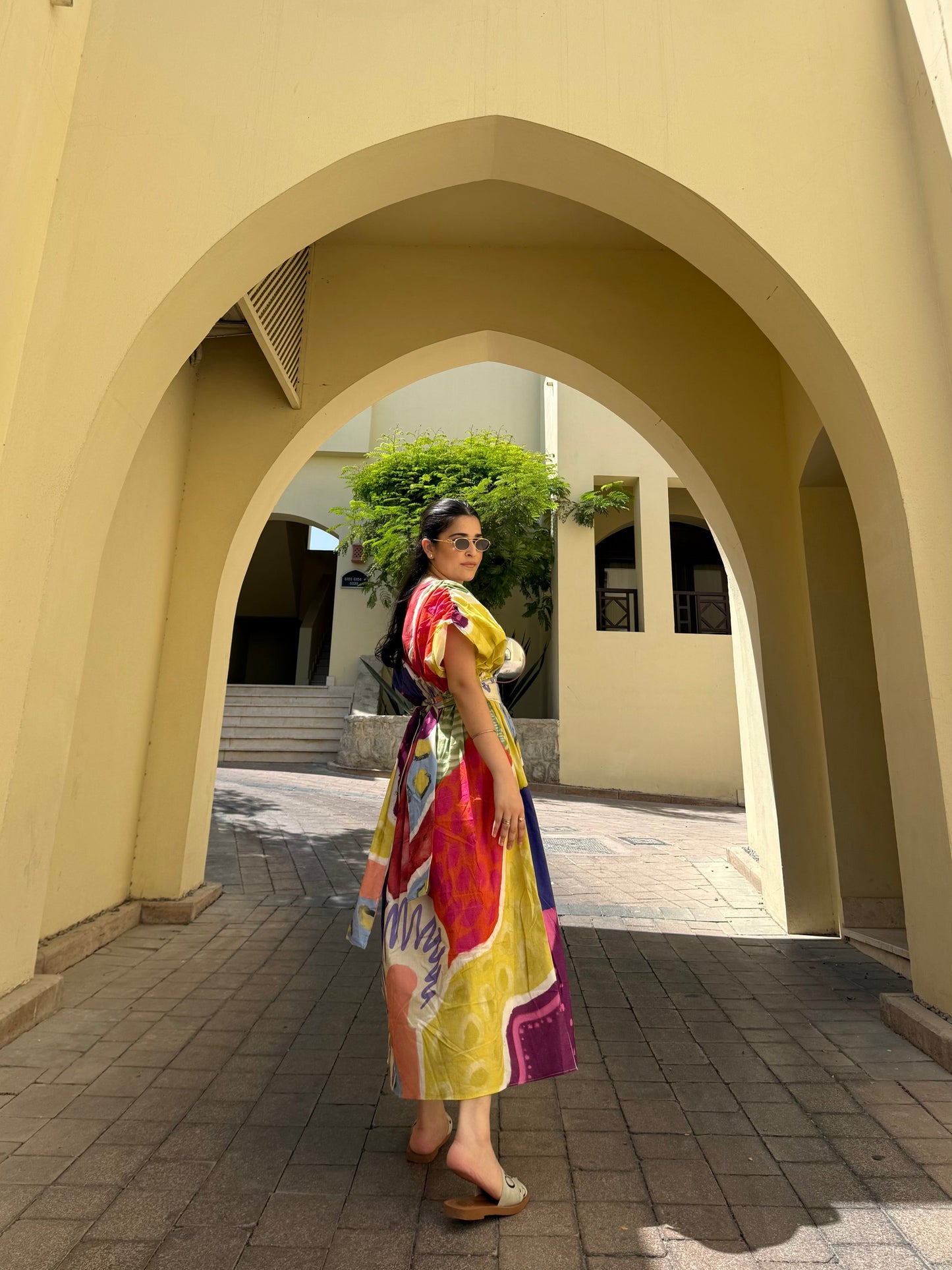 Juno Dress in Florentine Mosaic Print