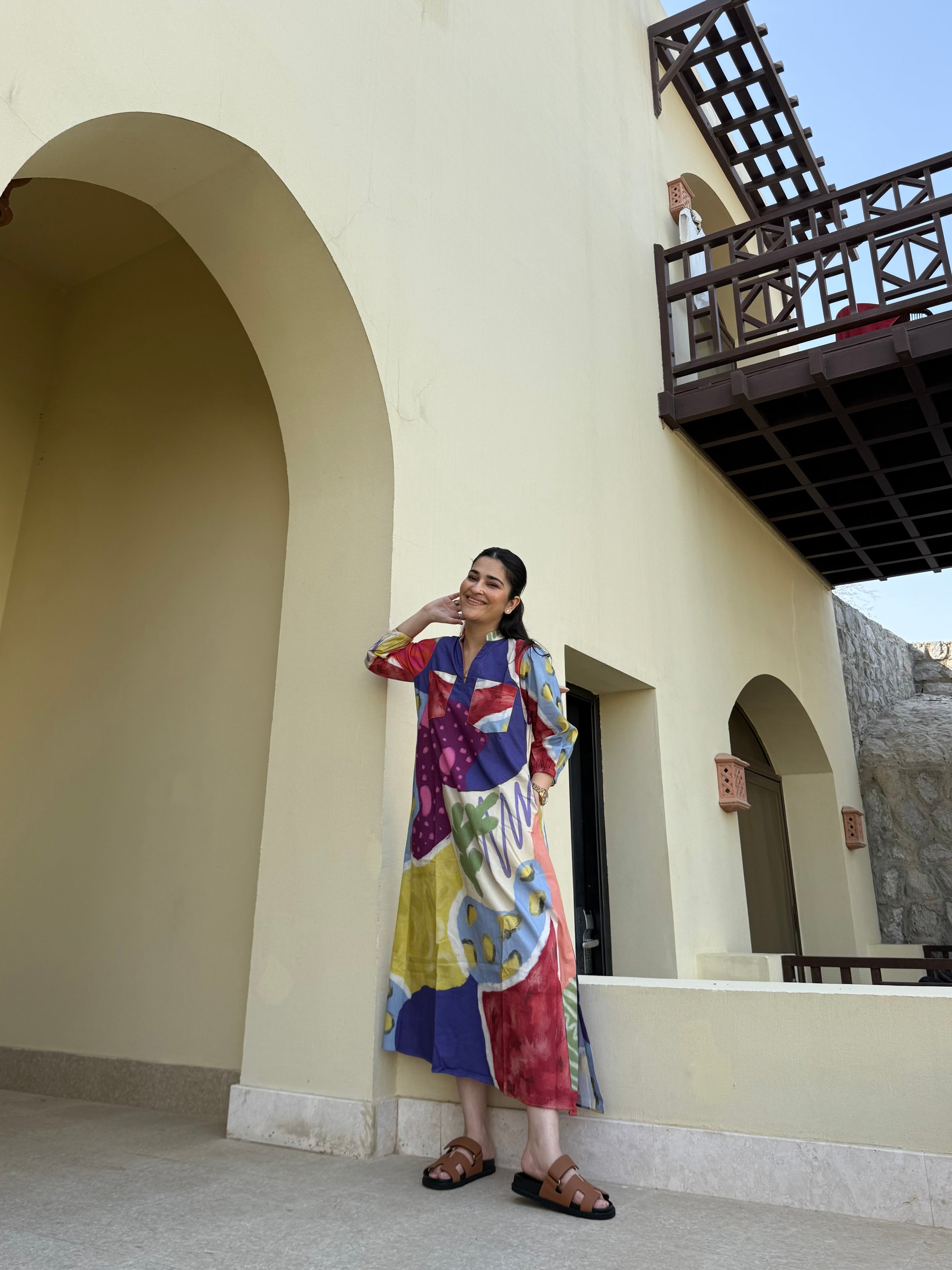 Dora Dress in Florentine Mosaic Print