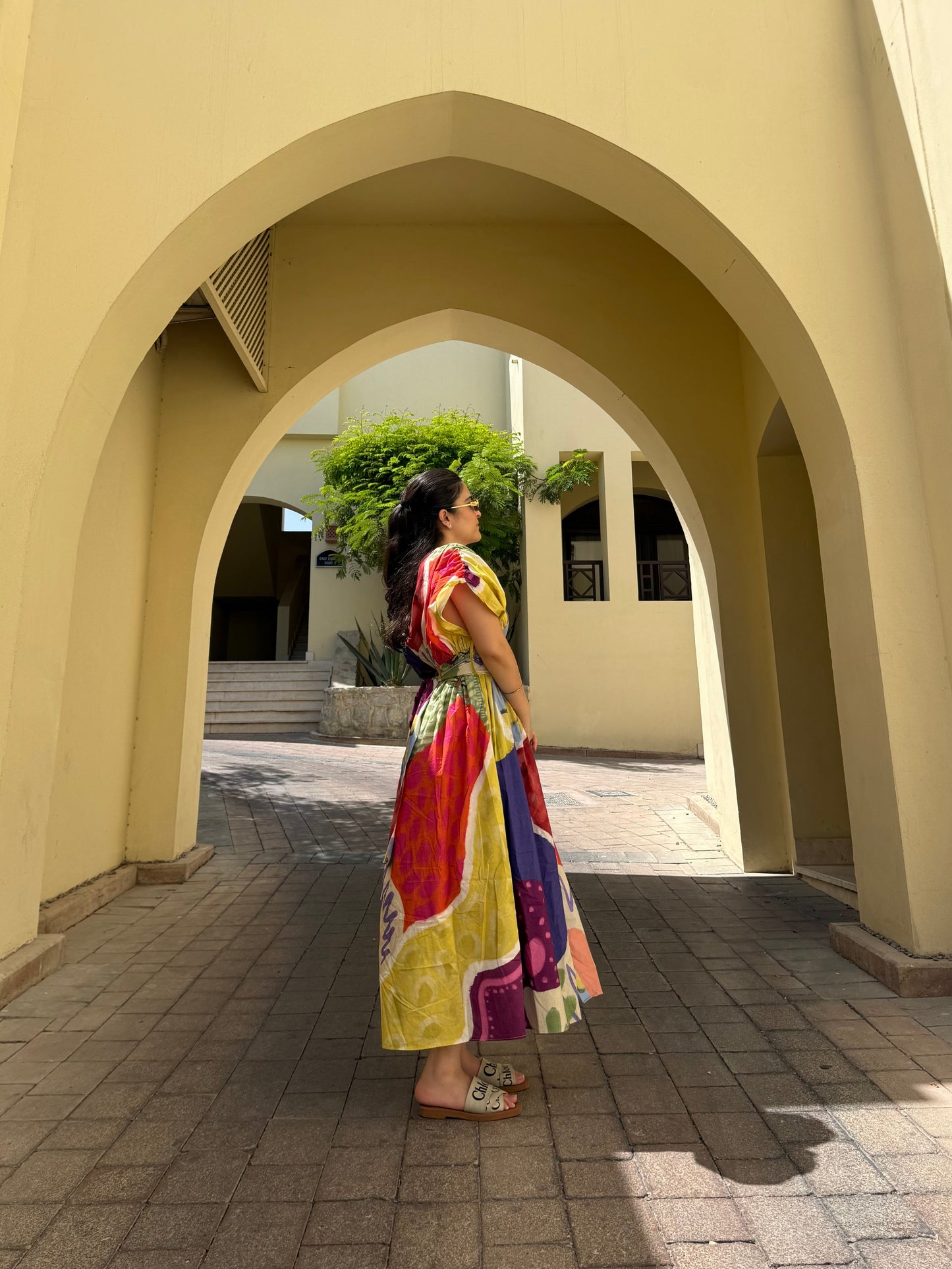 Juno Dress in Florentine Mosaic Print