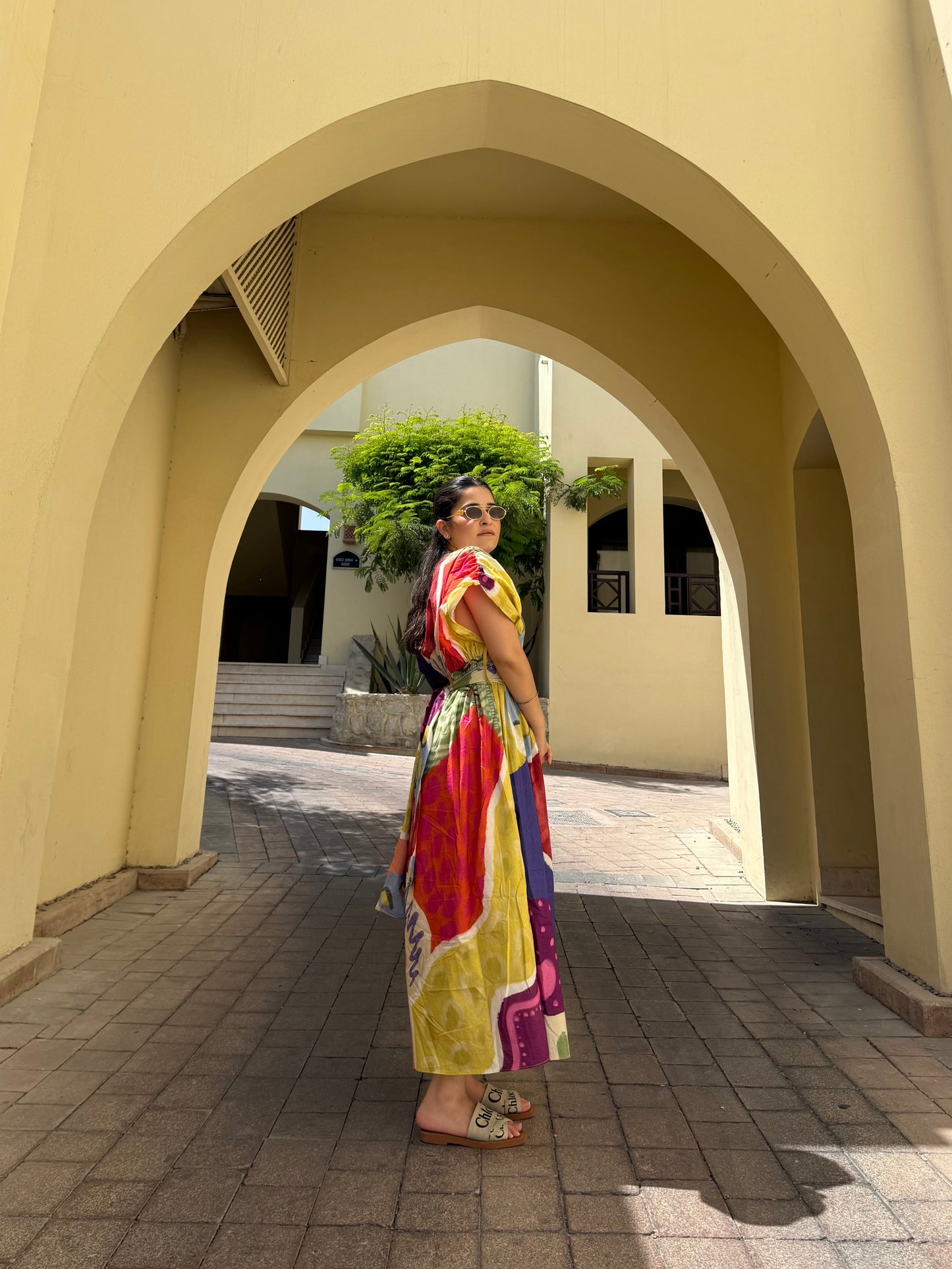 Juno Dress in Florentine Mosaic Print