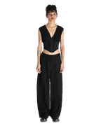 Affair Corset With High Waisted Pants - Black