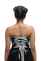 BLEACHED CORSET WITH BLEACHED JEANS