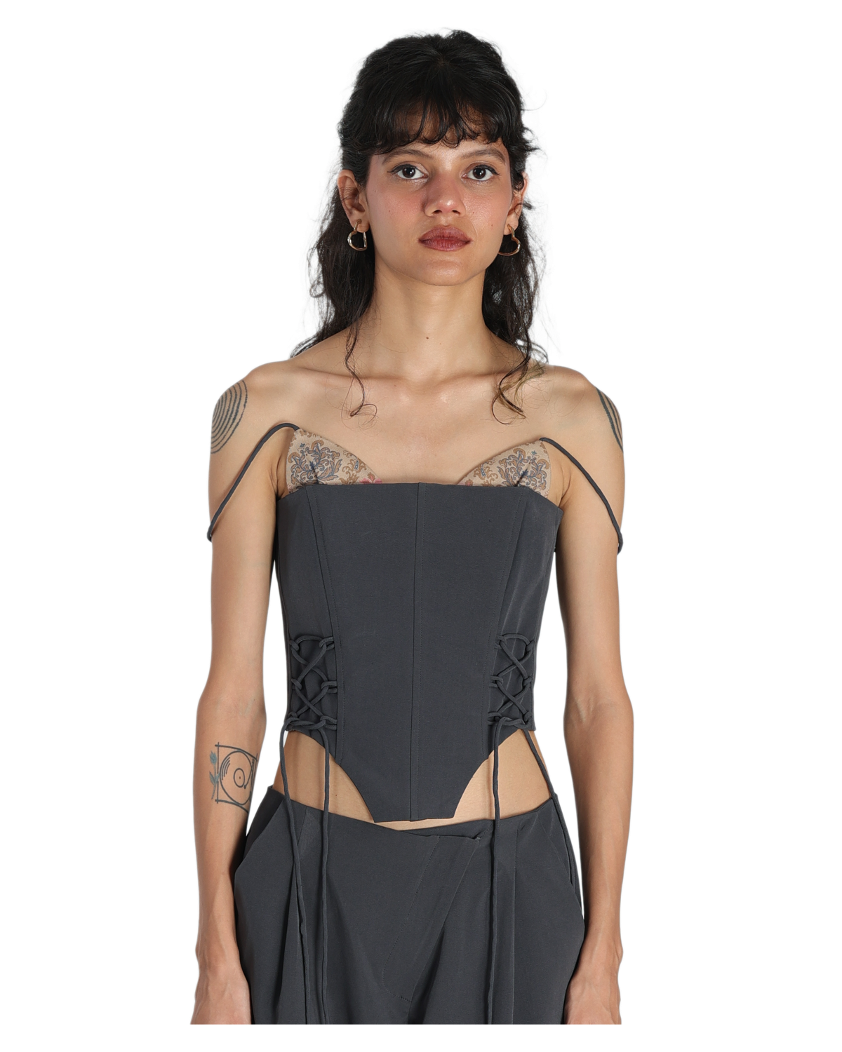 Bunny Ears Corset - Dark Grey