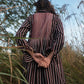 Akari Striped Dress - Black