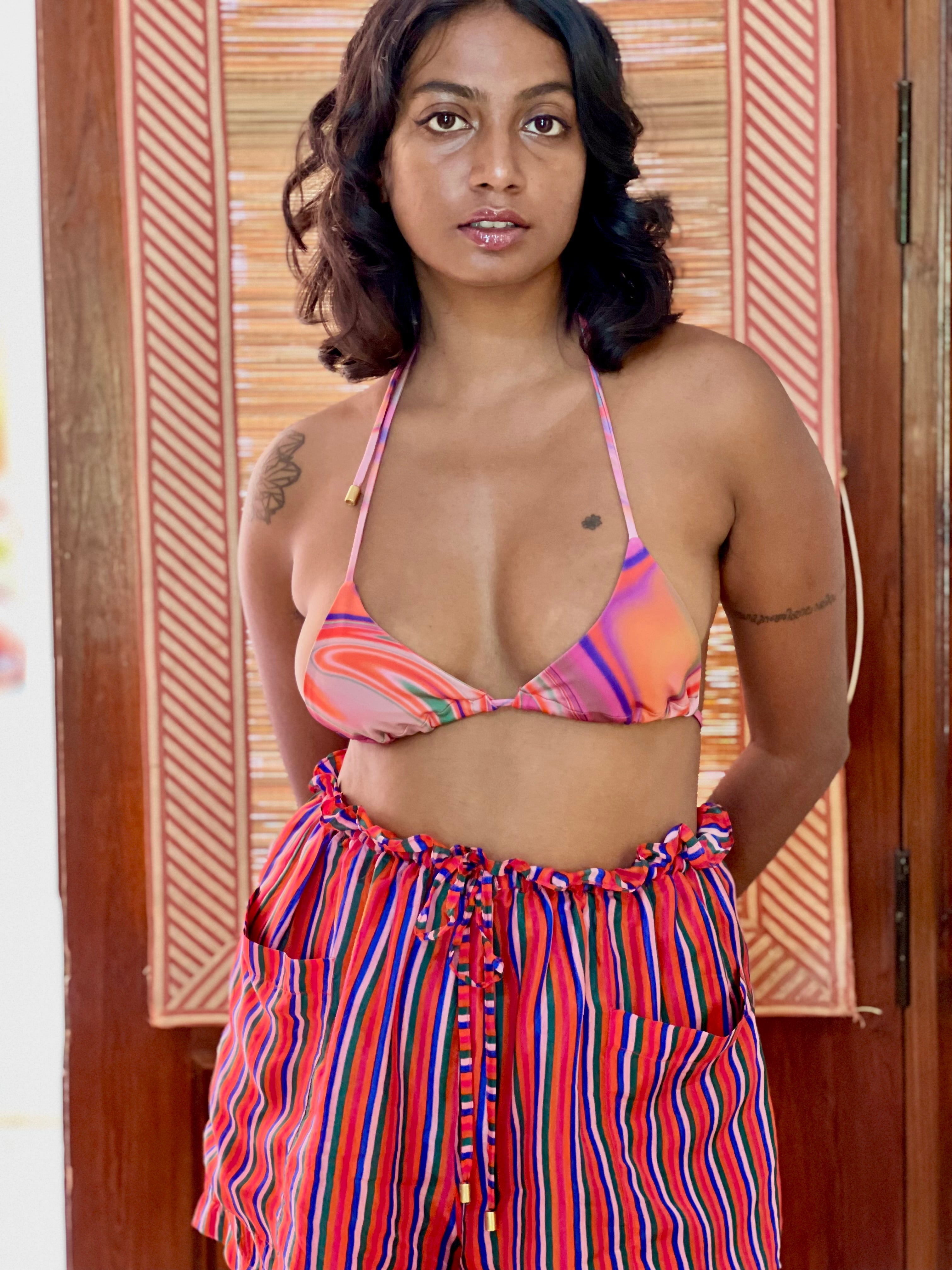 String Bikini Top - Candy Wave