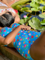 Lotus Pond Balconette Underwired Bikini Top With High Waist Bikini Bottoms