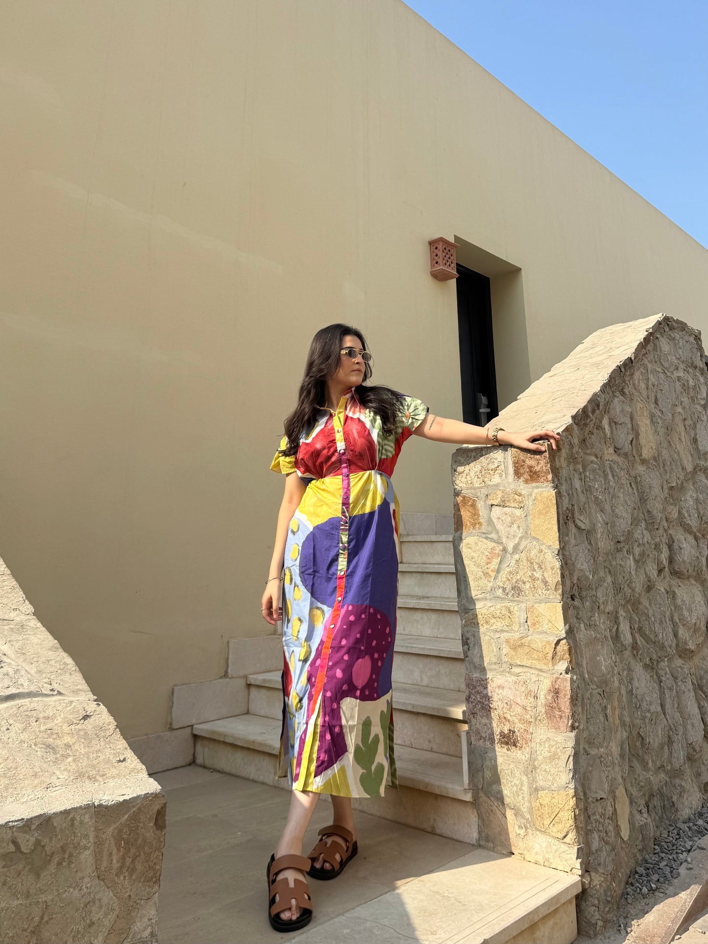 Alessia Dress in Florentine Mosaic Print