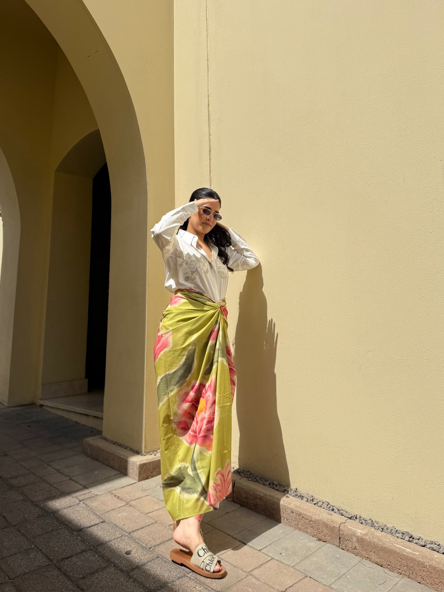 Nadia Set in Tuscan Olive Print