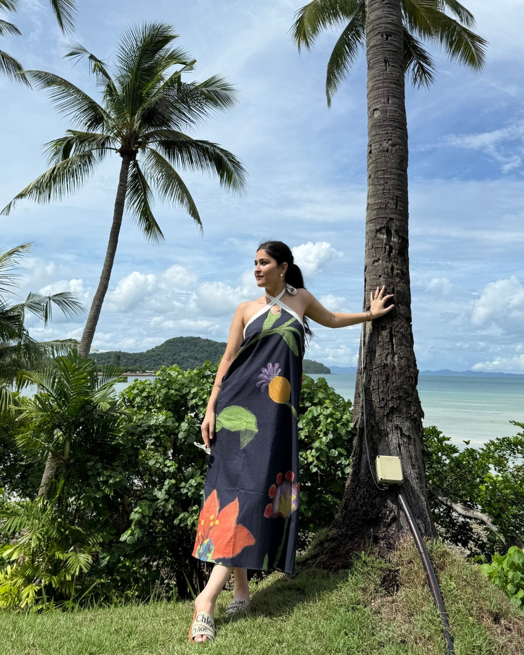 Celia Dress in Sorrento Bloom (Endless Blue)