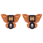 BUTTERFLY STUDS IN PEACH