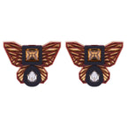 BUTTERFLY STUDS IN BROWN