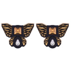BUTTERFLY STUDS IN BLACK