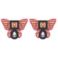 BUTTERFLY STUDS IN MAJENTA