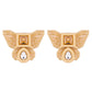 BUTTERFLY STUDS IN CREME