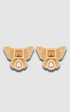BUTTERFLY STUDS IN CREME
