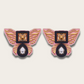 BUTTERFLY STUDS IN PINK