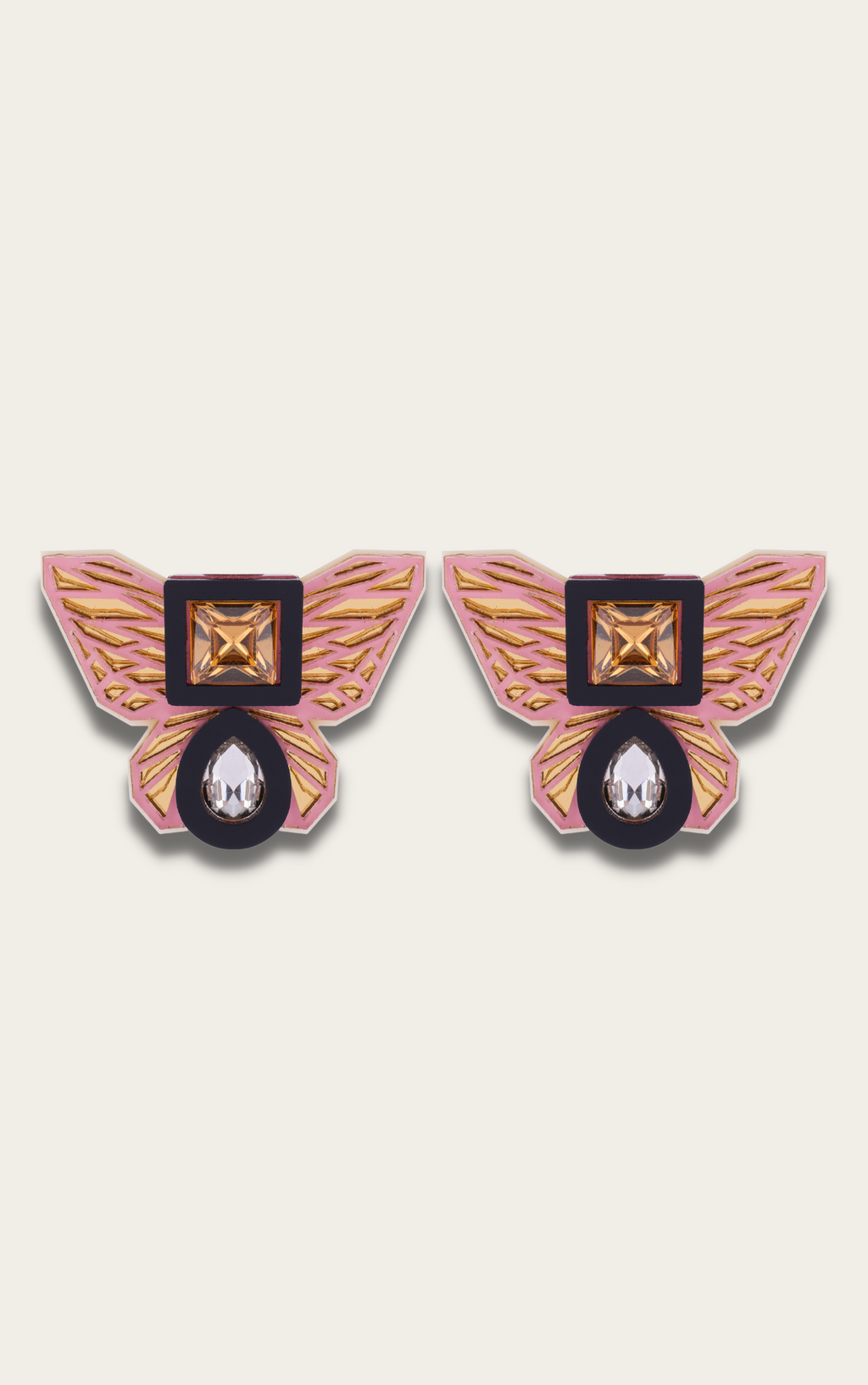 BUTTERFLY STUDS IN PINK