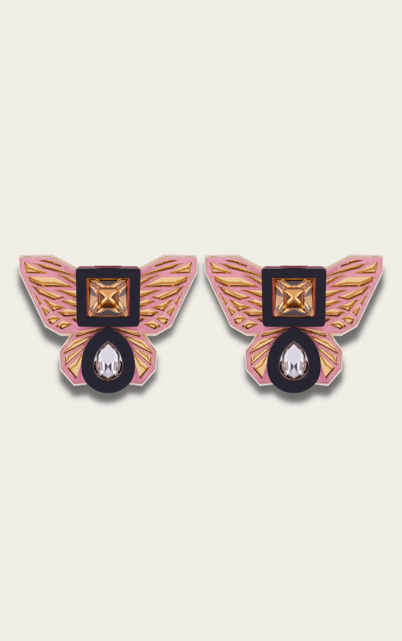 BUTTERFLY STUDS IN PINK