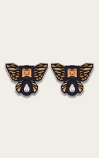 BUTTERFLY STUDS IN BLACK