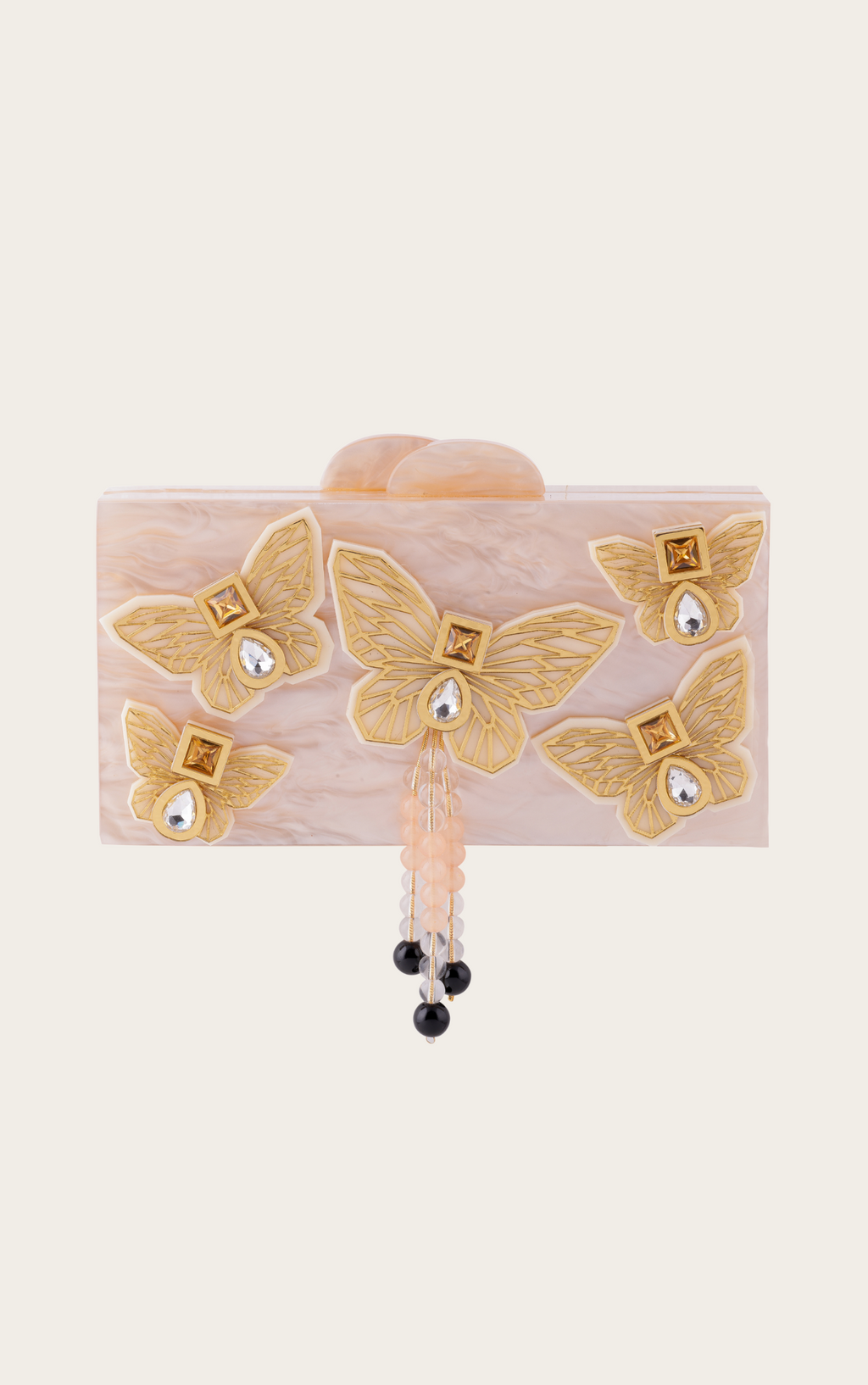 THE CREME BUTTERFLY CLUTCH