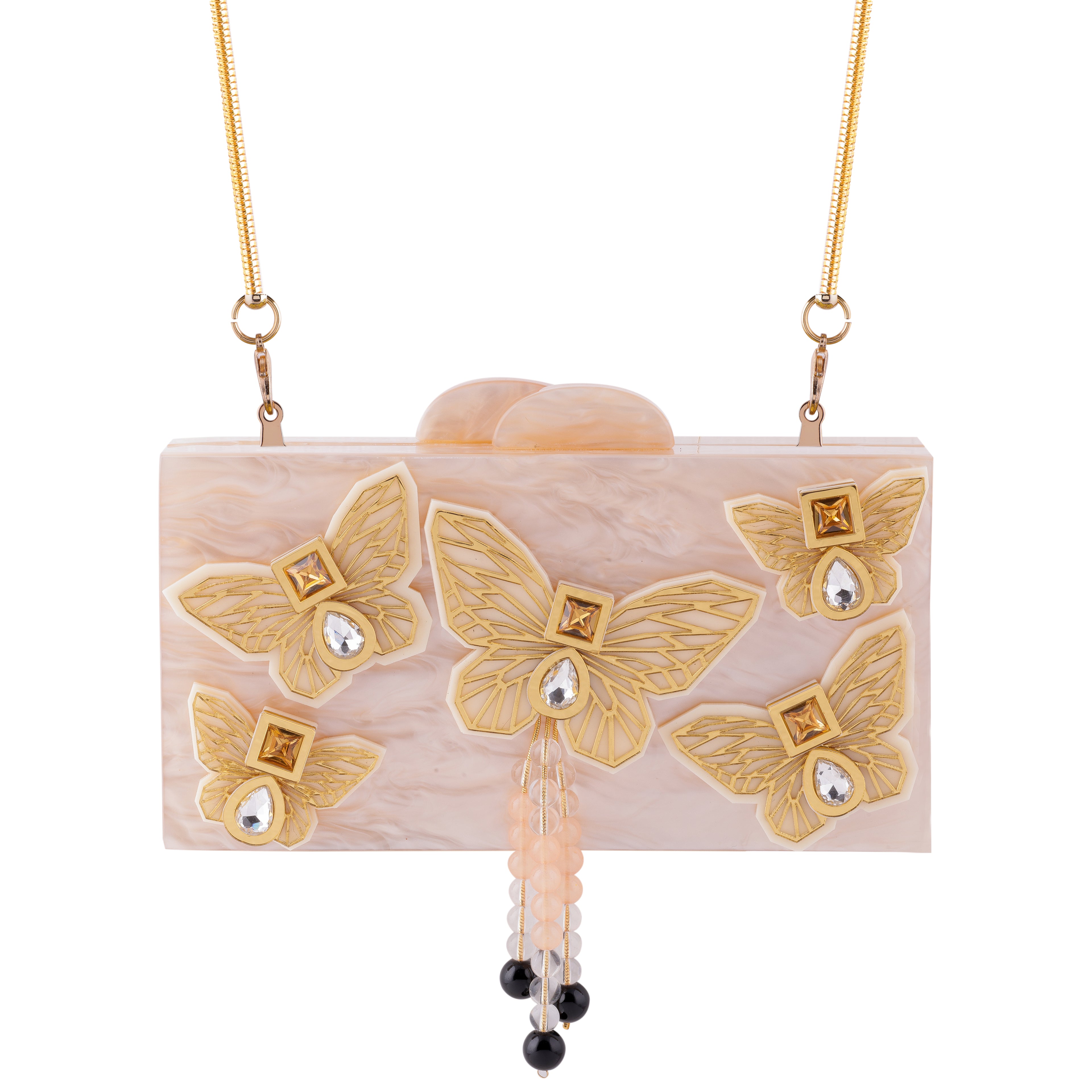 THE CREME BUTTERFLY CLUTCH