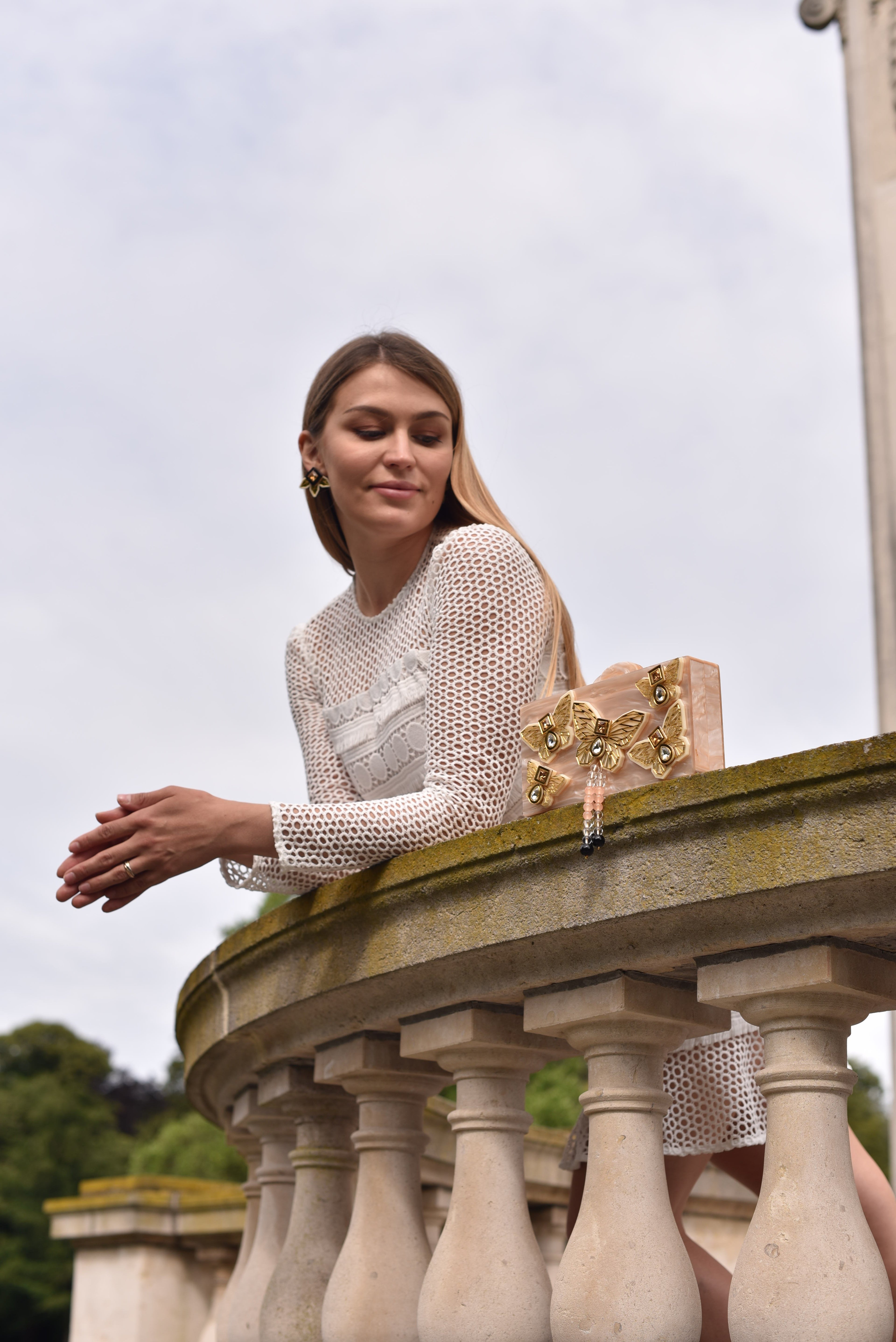 THE CREME BUTTERFLY CLUTCH