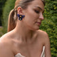 BUTTERFLY STUDS IN COBALT BLUE