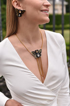 THE BUTTERFLY NECKLACE IN IN BLACK