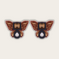 BUTTERFLY STUDS IN BROWN
