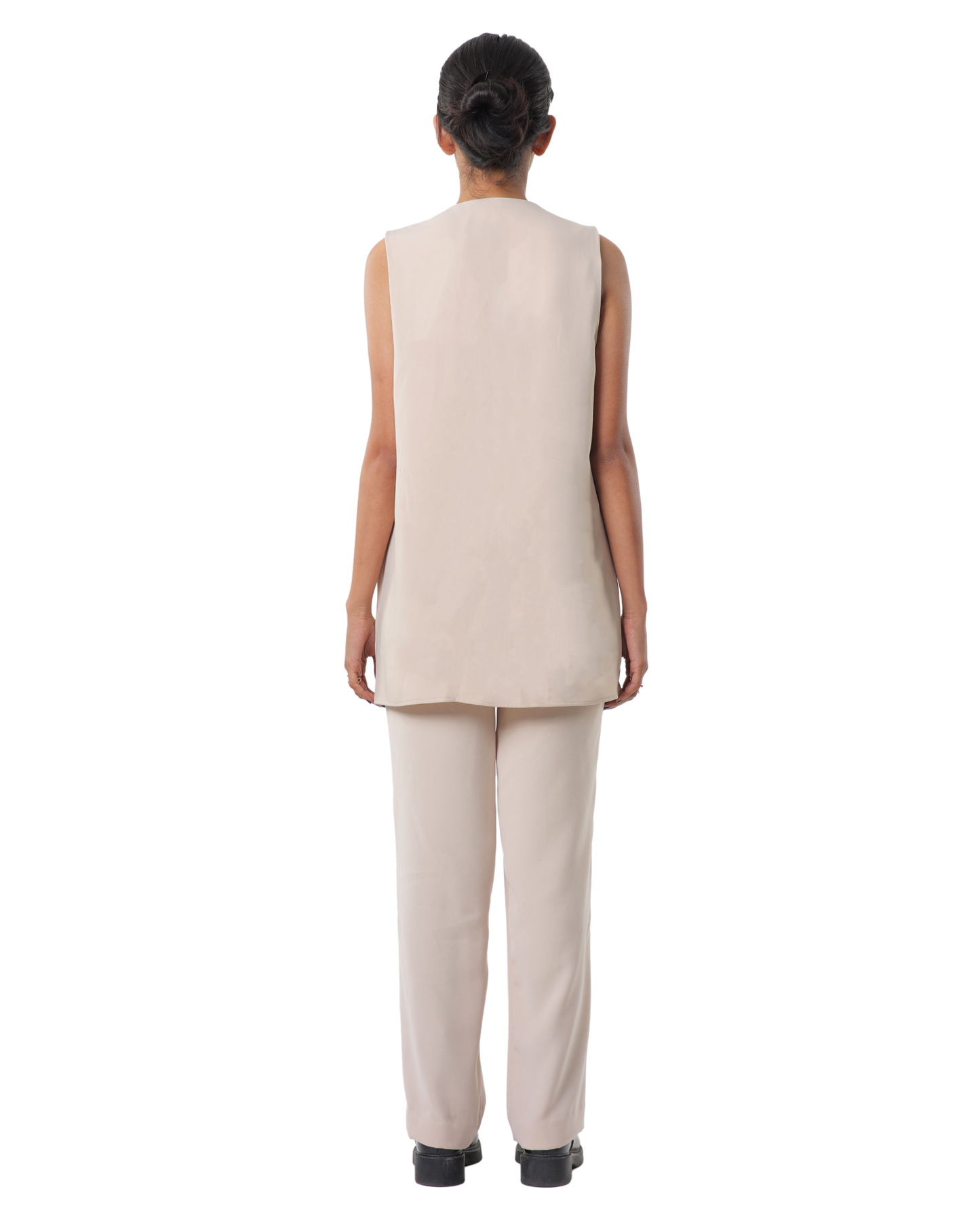 Dot Dress With Pants - Cream