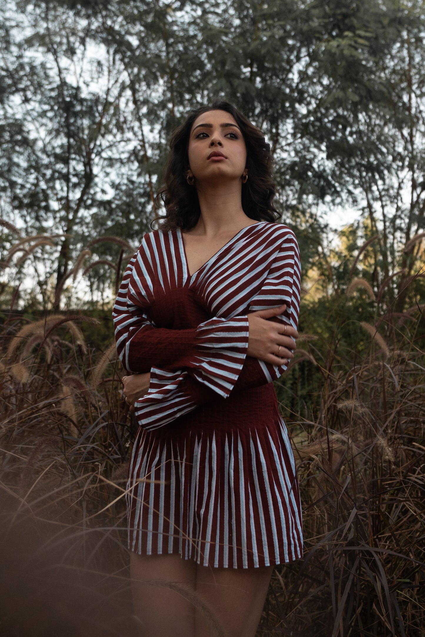 Sunset Pleated Dress